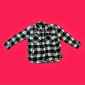 Thick And Warm Black and White Plaid Jacket